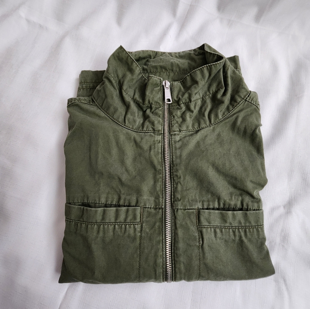 Old Navy Twill Field Jacket Hunter Pines Women's Medium - Picture 3 of 14
